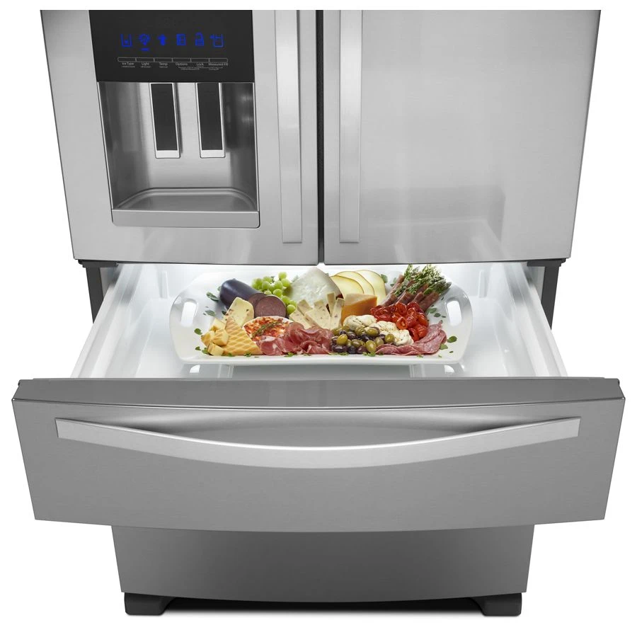 36-inch Wide French Door Refrigerator with External Refrigerated Drawer - 25 cu. ft. WRX735SDBM