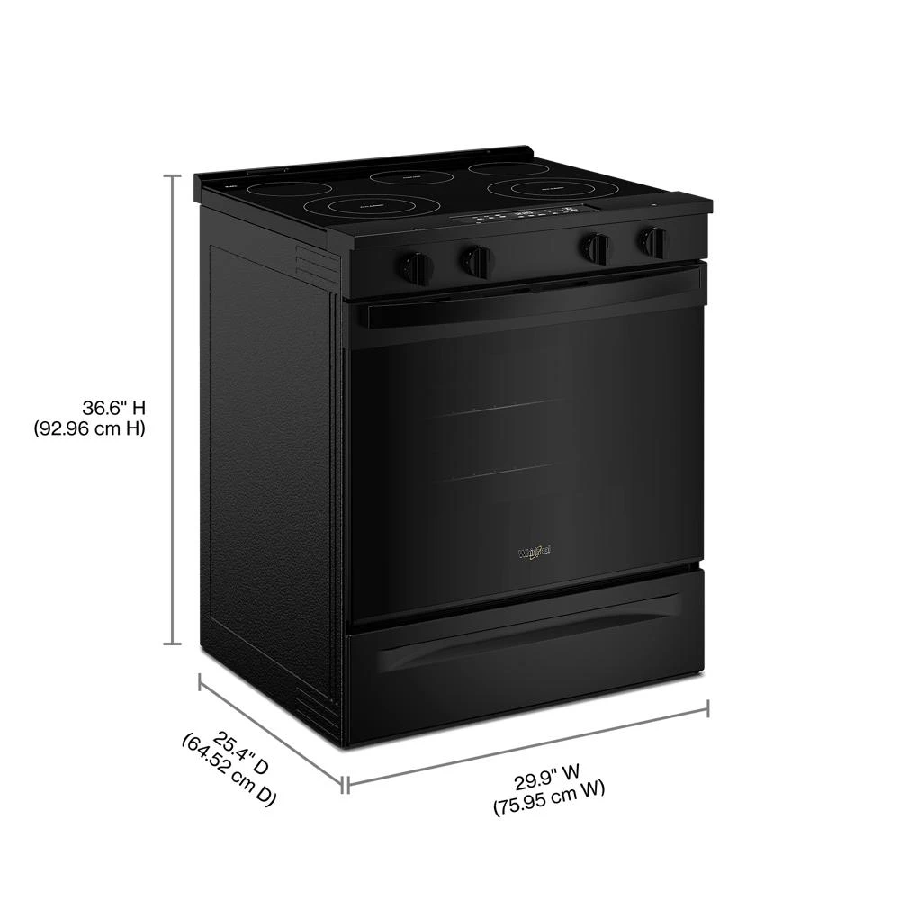 30-inch Electric Range with No Preheat Mode and Slow Cook WSES3330TB