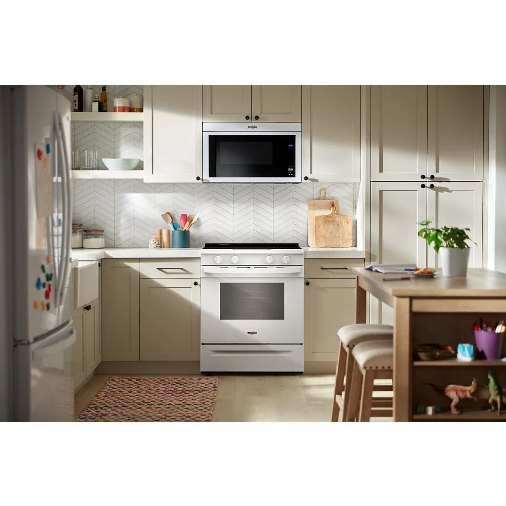 30-inch Electric Smart Range with Air Cooking Technology and Steam Clean WSES4530TW