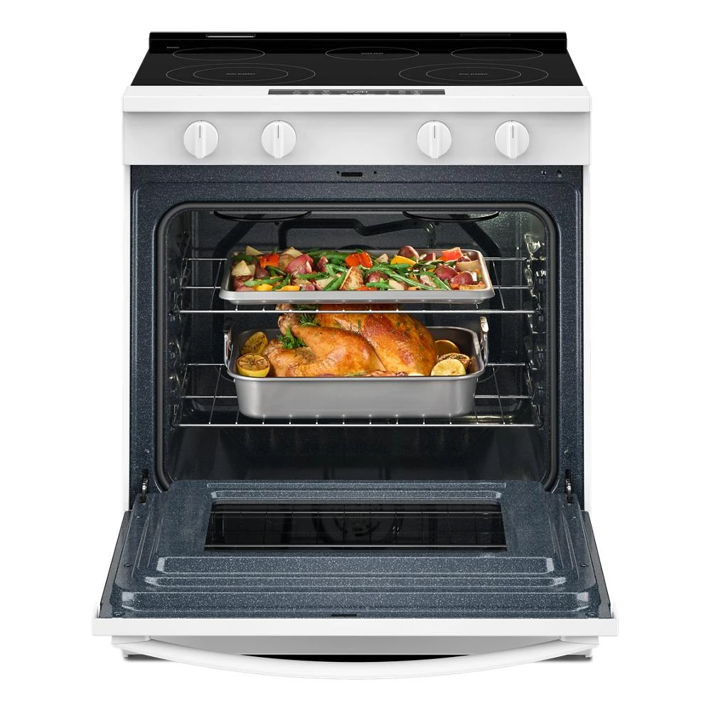 30-inch Electric Smart Range with Air Cooking Technology and Steam Clean WSES4530TW