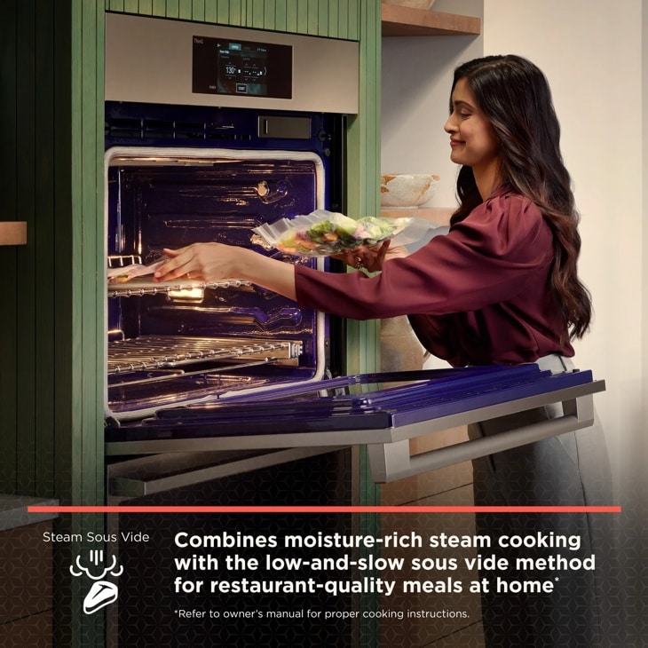 4.7 Cu. Ft. Smart Instaview® Electric Single Built-in Wall Oven With Air Fry & Steam Sous Vide WSES4728F