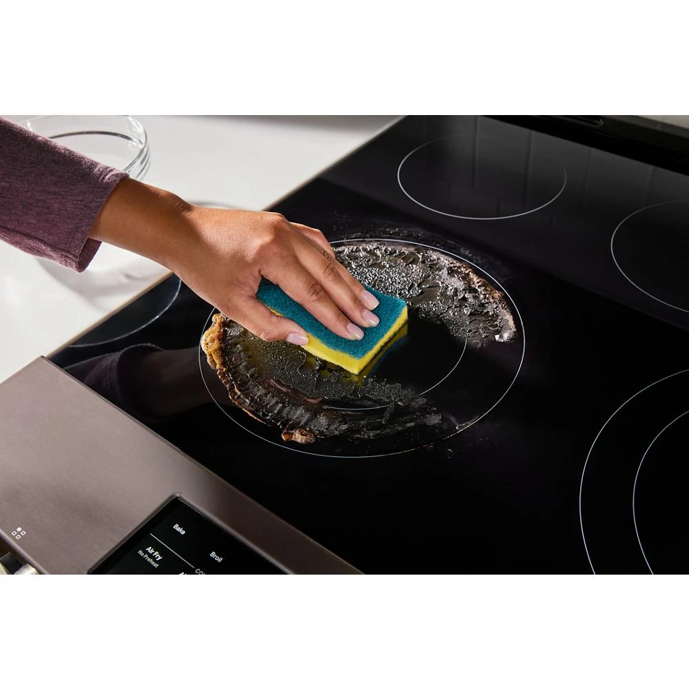 30-inch Smart Slide in Electric Range with Air Cooking Technology, No Preheat Air Fry, WipeClean™ Coating, Steam/Self Clean and High Speed Preheat WSES7530RV