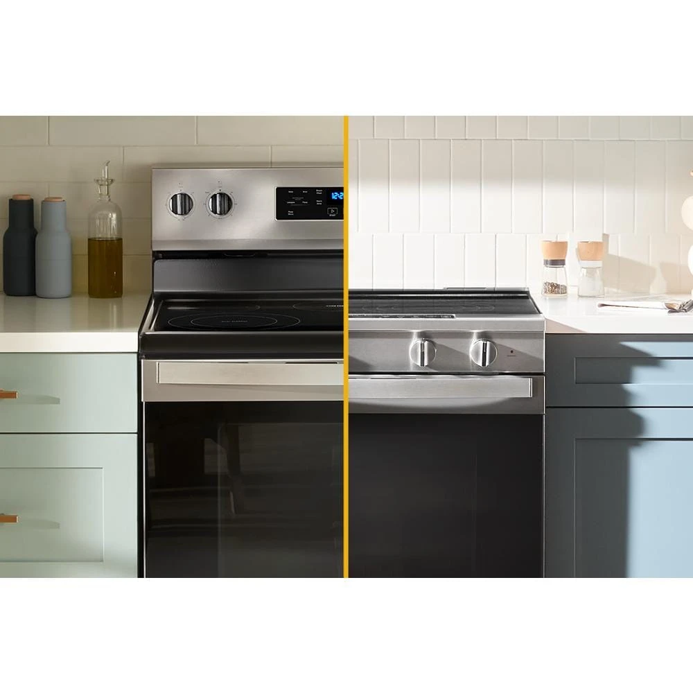 30-inch Smart Slide in Electric Range with Air Cooking Technology, No Preheat Air Fry, WipeClean™ Coating, Steam/Self Clean and High Speed Preheat WSES7530RV