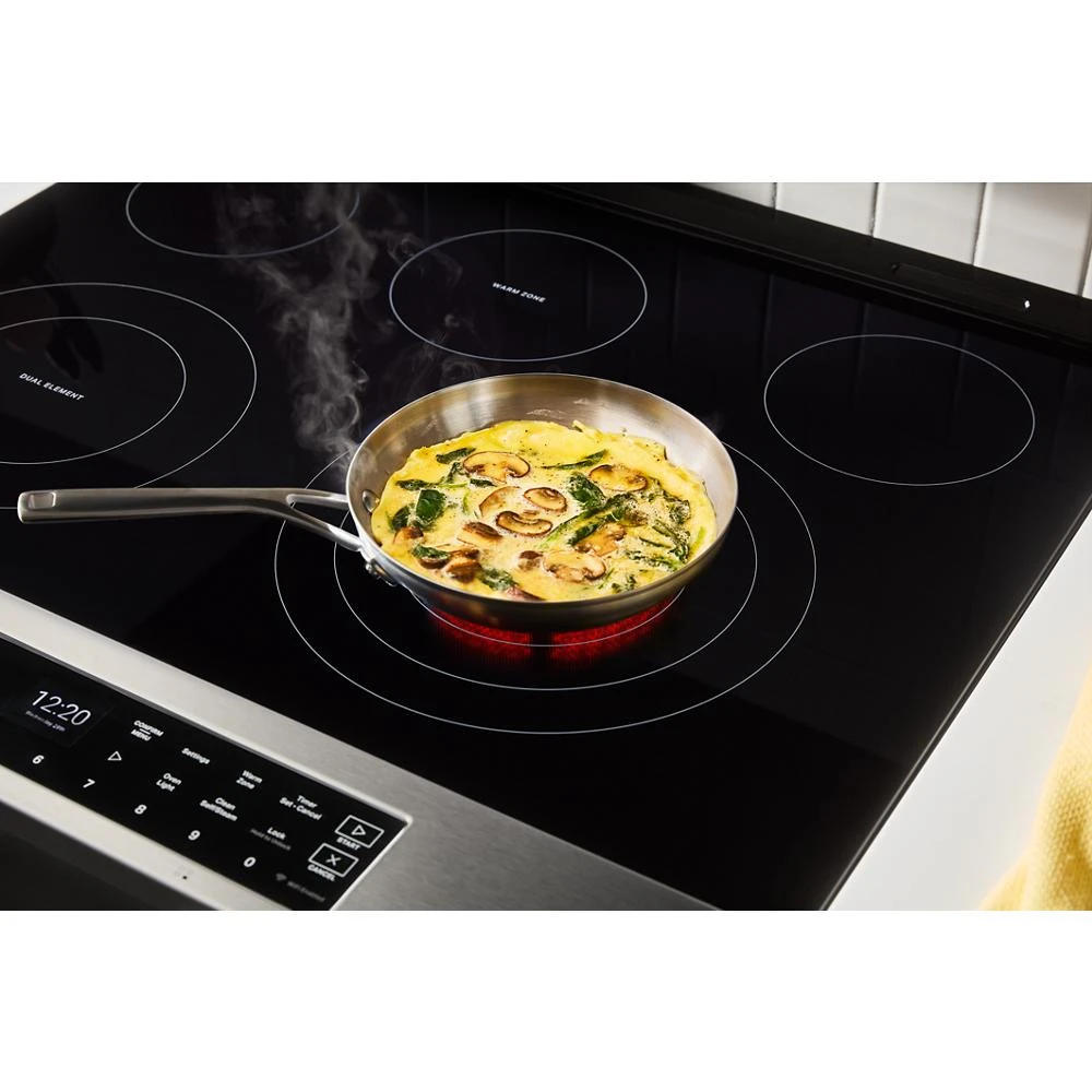 30-inch Smart Slide in Electric Range with Air Cooking Technology, No Preheat Air Fry, WipeClean™ Coating, Steam/Self Clean and High Speed Preheat view 4