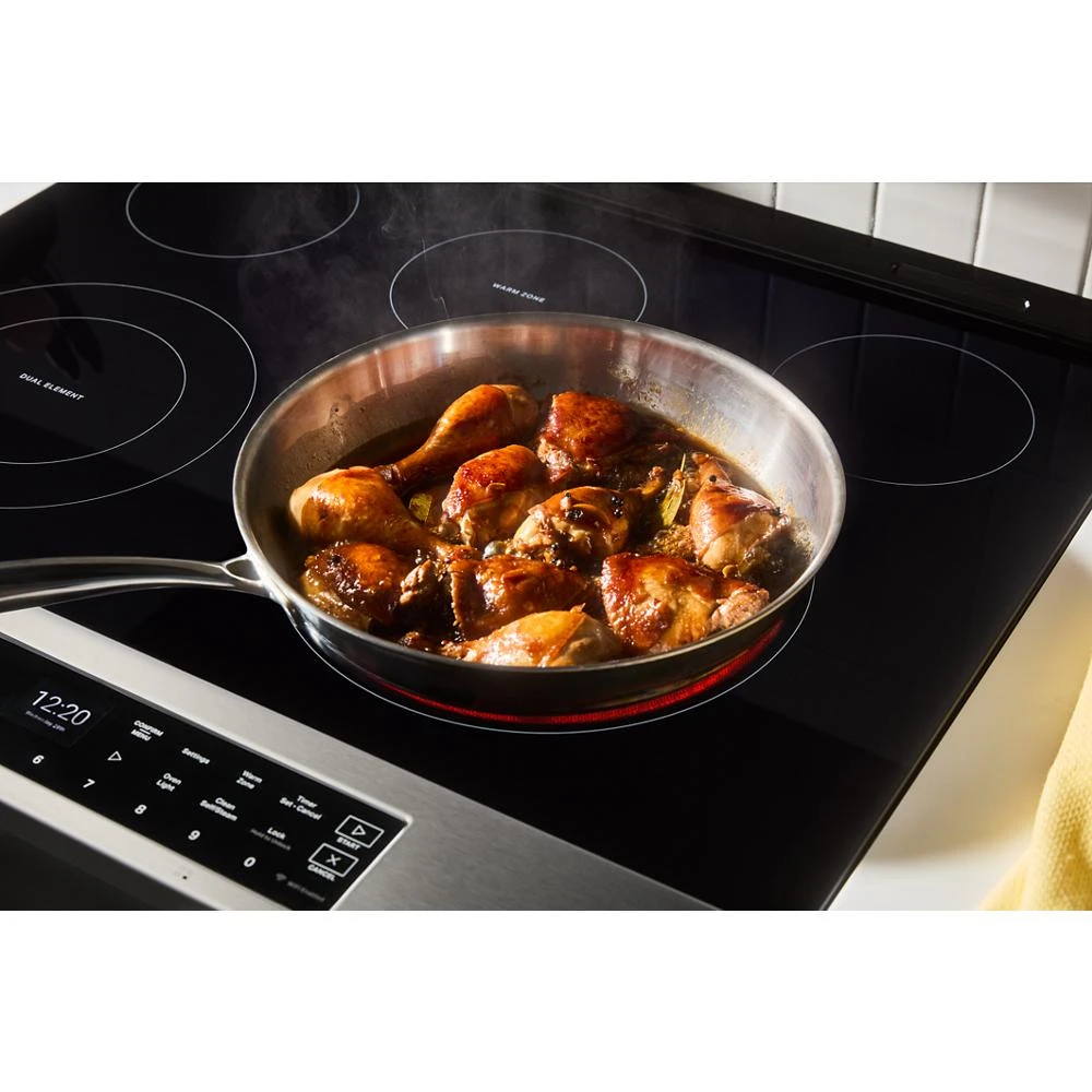 30-inch Smart Slide in Electric Range with Air Cooking Technology, No Preheat Air Fry, WipeClean™ Coating, Steam/Self Clean and High Speed Preheat view 8