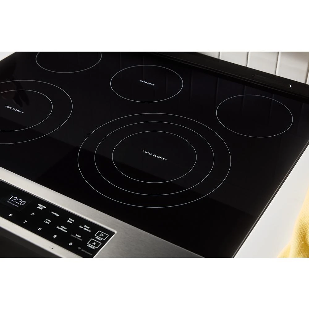 30-inch Smart Slide in Electric Range with Air Cooking Technology, No Preheat Air Fry, WipeClean™ Coating, Steam/Self Clean and High Speed Preheat view 13