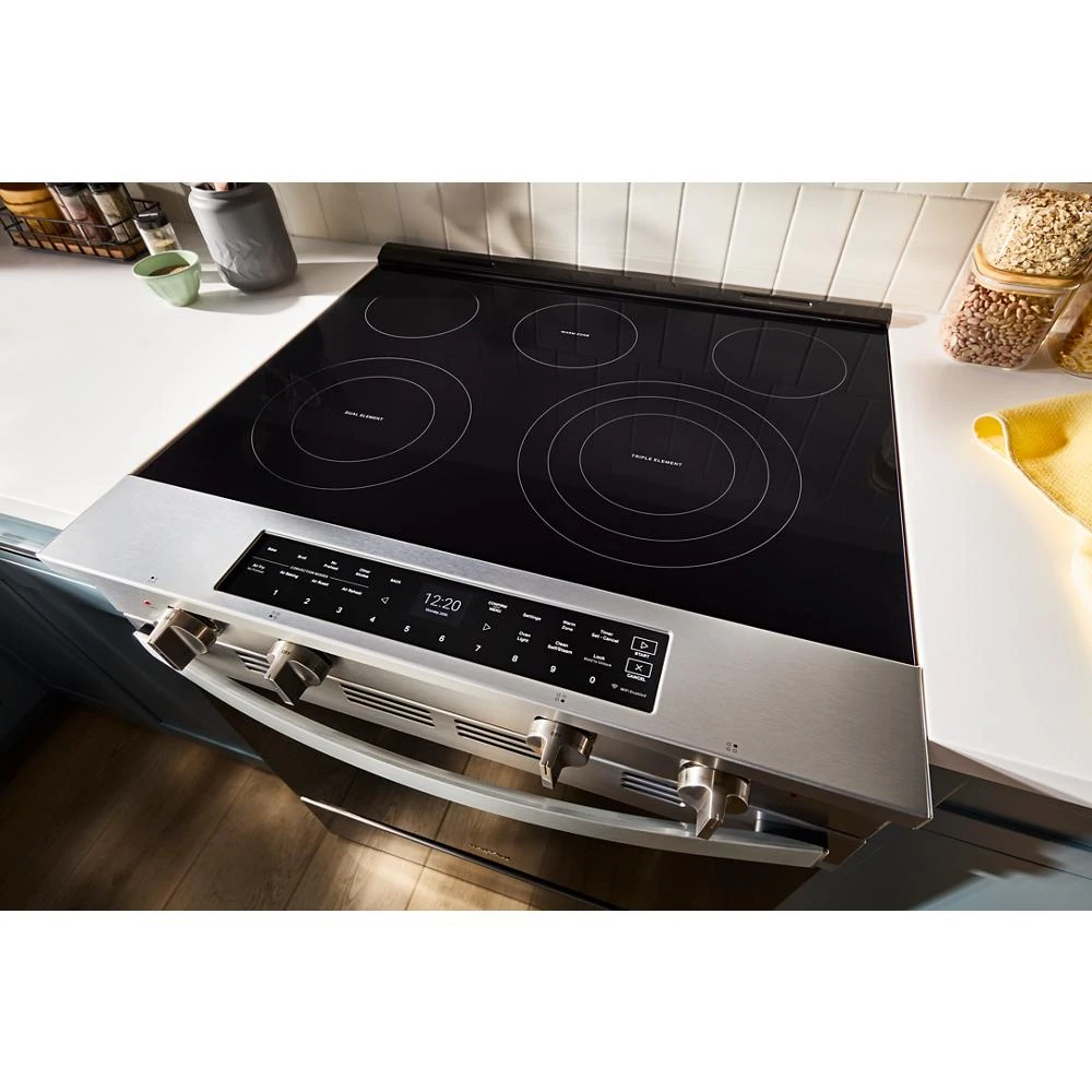 30-inch Smart Slide in Electric Range with Air Cooking Technology, No Preheat Air Fry, WipeClean™ Coating, Steam/Self Clean and High Speed Preheat view 17