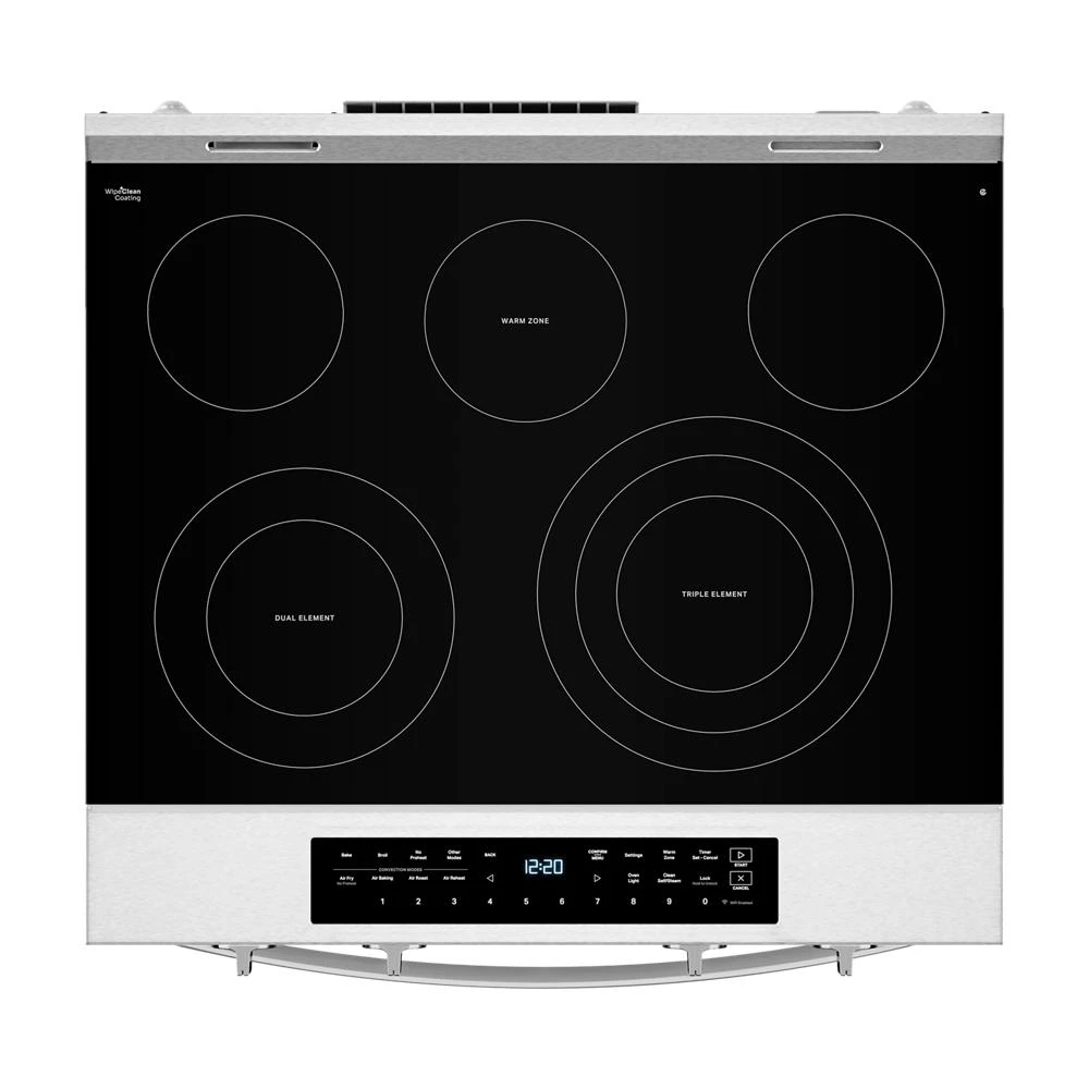 30-inch Smart Slide in Electric Range with Air Cooking Technology, No Preheat Air Fry, WipeClean™ Coating, Steam/Self Clean and High Speed Preheat view 18