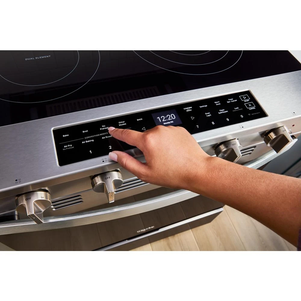 30-inch Smart Slide in Electric Range with Air Cooking Technology, No Preheat Air Fry, WipeClean™ Coating, Steam/Self Clean and High Speed Preheat view 23