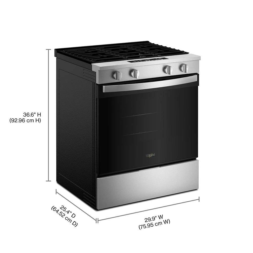 30-inch Gas Range with No Preheat Mode and Slow Cook WSGS3330TS
