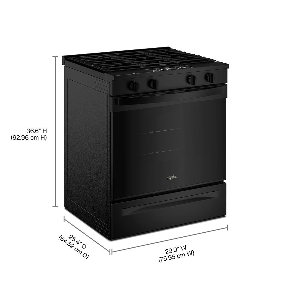 30-inch Gas Smart Range with Air Cooking Technology and Steam Clean WSGS4530TB