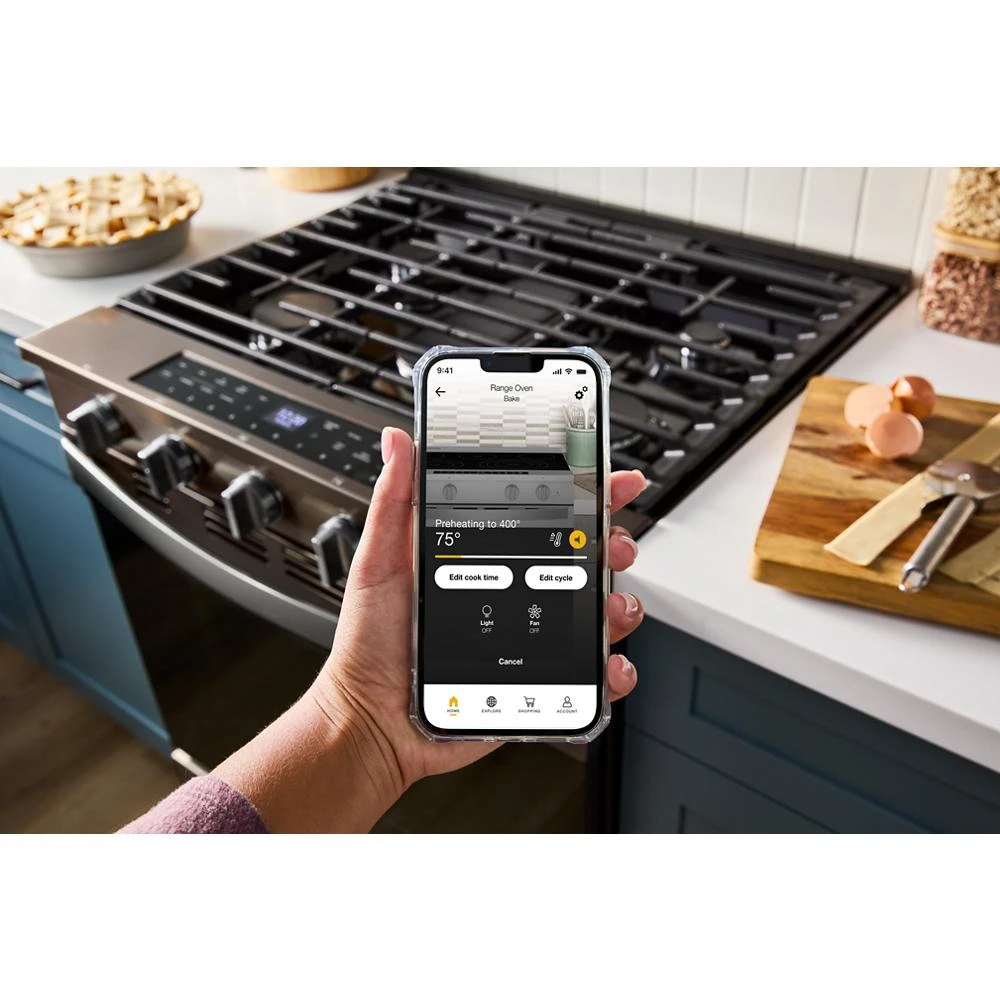 30-inch Smart Slide In Gas Range with Air Cooking Technology, No Preheat Air Fry, Steam/Self Clean and High Speed Preheat view 15