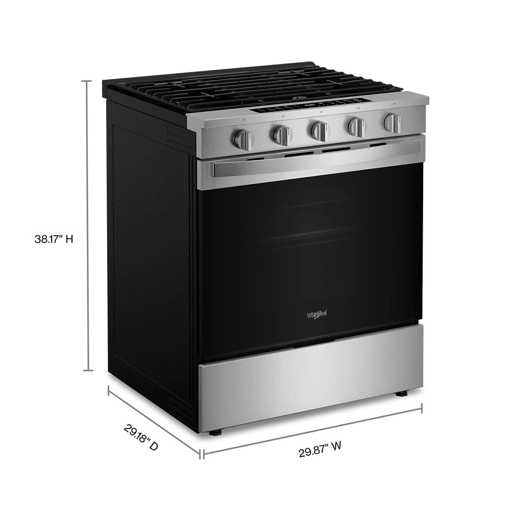 30-inch Smart Slide In Gas Range with Air Cooking Technology, No Preheat Air Fry, Steam/Self Clean and High Speed Preheat view 25