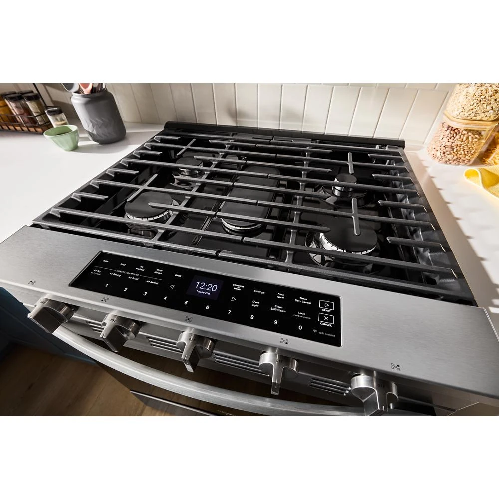 30-inch Smart Slide In Gas Range with Air Cooking Technology, No Preheat Air Fry, Steam/Self Clean and High Speed Preheat view 34