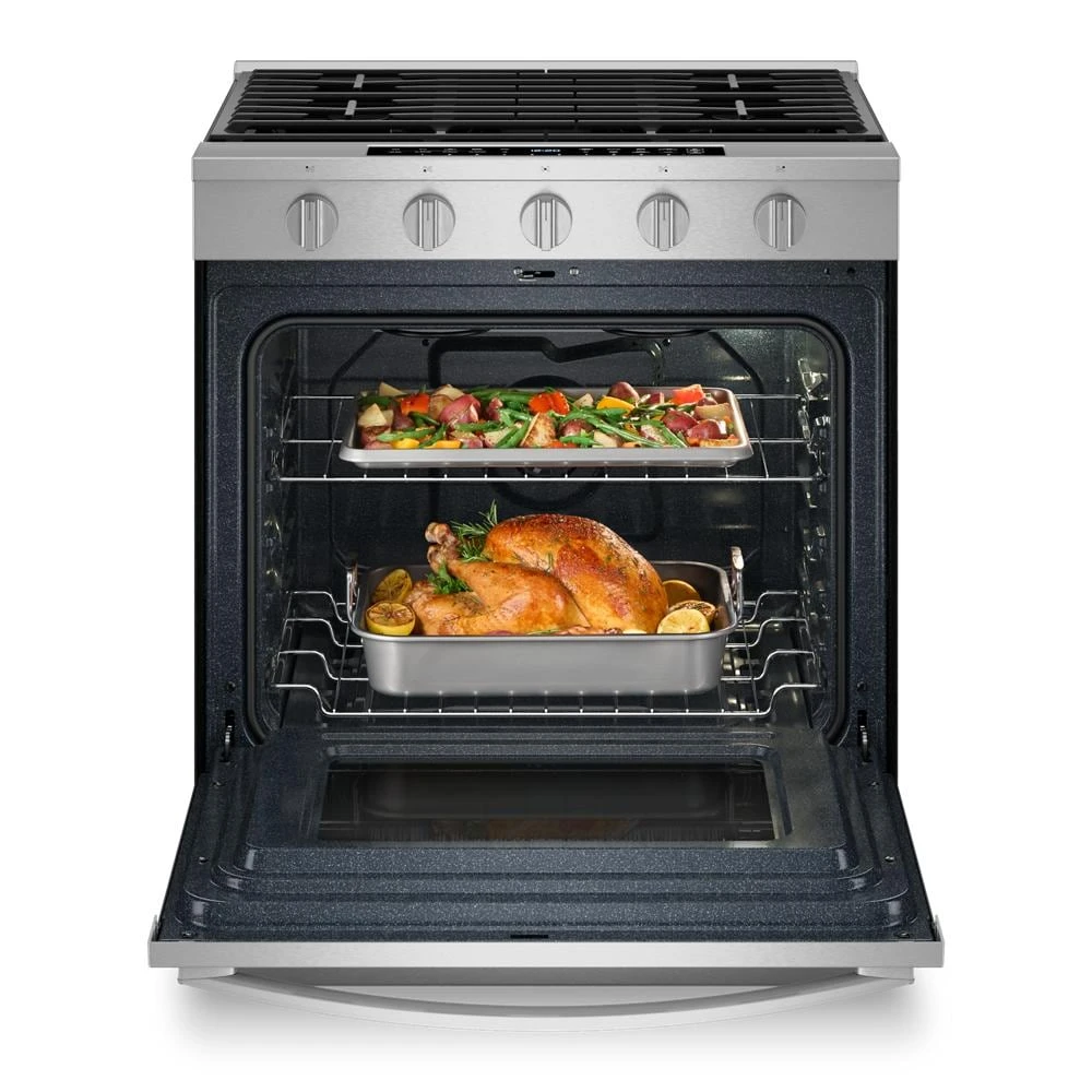 30-inch Smart Slide In Gas Range with Air Cooking Technology, No Preheat Air Fry, Steam/Self Clean and High Speed Preheat view 18