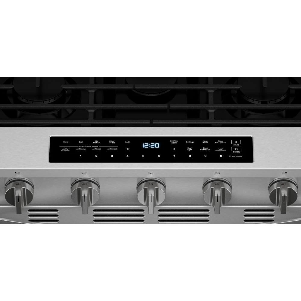 30-inch Smart Slide In Gas Range with Air Cooking Technology, No Preheat Air Fry, Steam/Self Clean and High Speed Preheat view 6