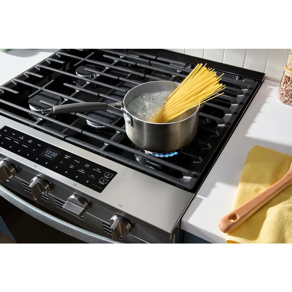 30-inch Smart Slide In Gas Range with Air Cooking Technology, No Preheat Air Fry, Steam/Self Clean and High Speed Preheat view 8