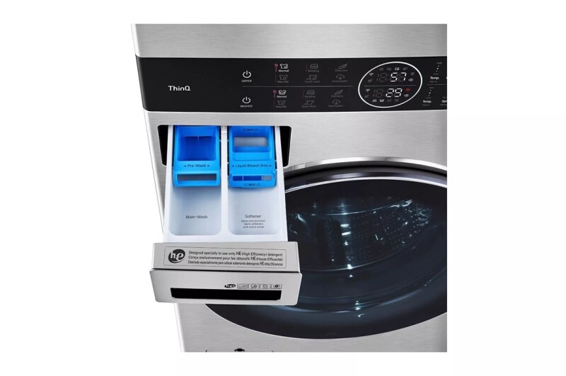 LG STUDIO Single Unit Front Load WashTower™ with Center Control™ 5.0 cu. ft. Washer and 7.4 cu. ft. Gas Dryer WSGX201HNA