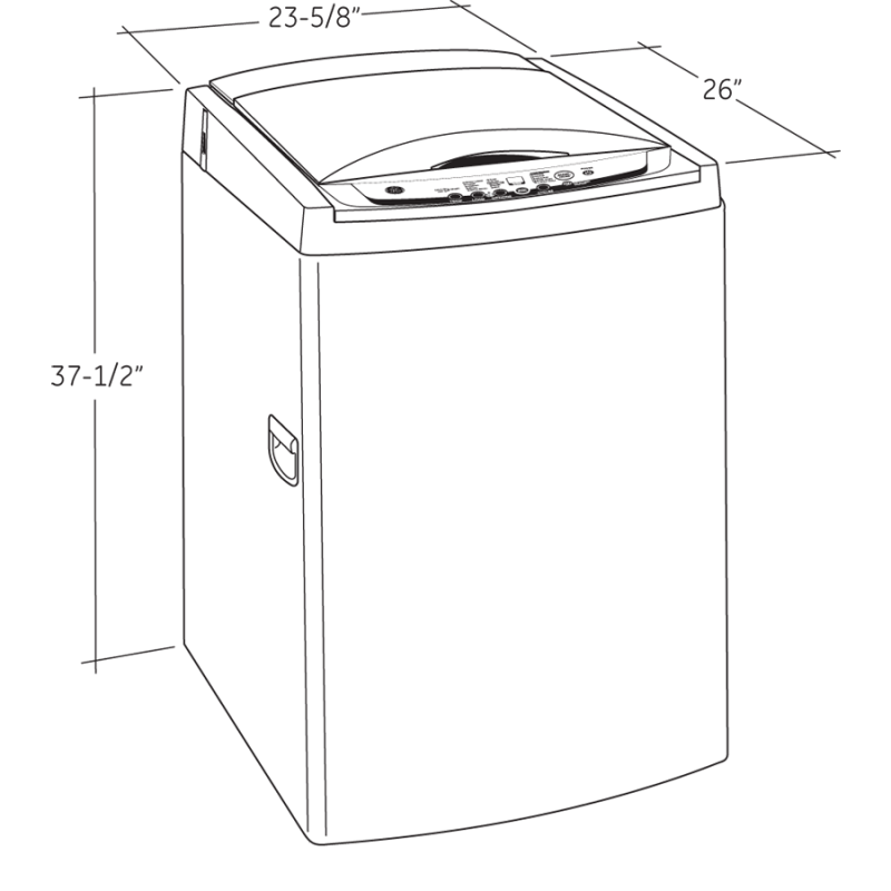 Space-Saving 2.7 DOE Cu. Ft. Capacity Stationary Washer with Stainless Steel Basket WSLS1500JWW