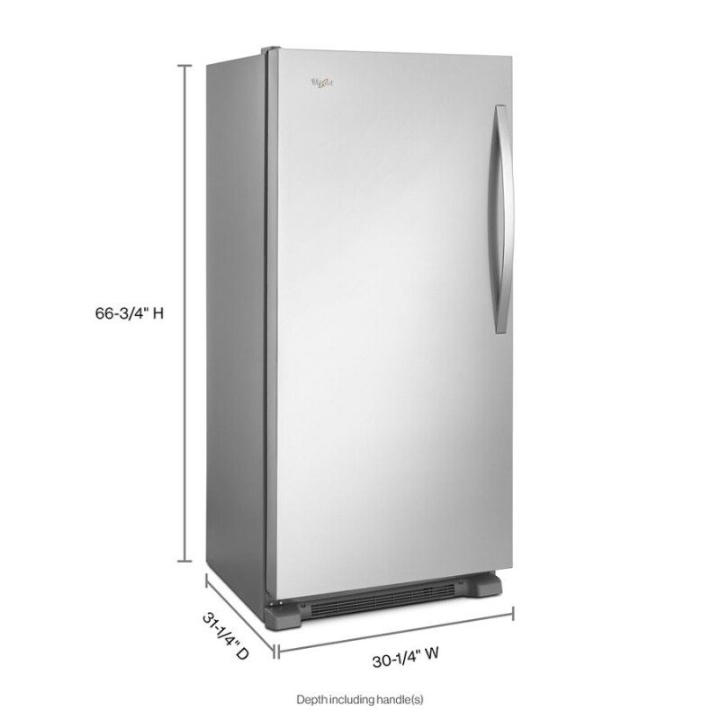 Whirlpool 18 cu. ft. SideKicks® All-Freezer with Fast Freeze Monochromatic Stainless Steel WSZ57L18DM Picture 1