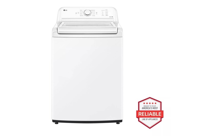 LG 4.3 cu. ft. Ultra Large Capacity Top Load Washer with TurboDrum™ Technology White WT6100CW Picture 1