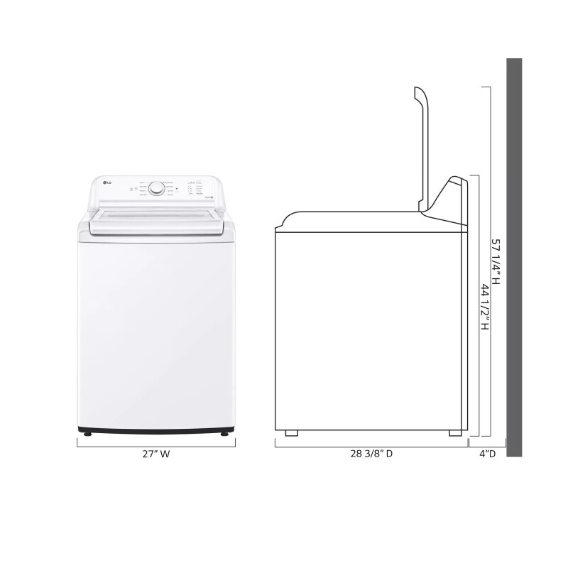 4.1 cu. ft. Capacity Top Load Washer with Agitator and SlamProof Glass Lid view 15