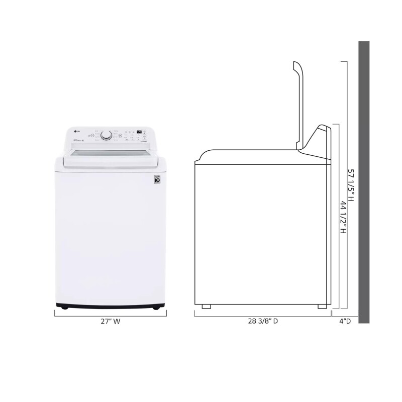 4.5 cu. ft. Ultra Large Capacity Top Load Washer with TurboDrum™ Technology view 12