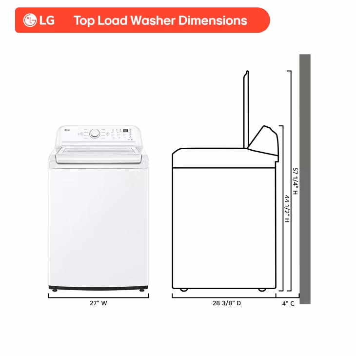 4.5 Cu. Ft. Ultra Large Capacity Top Load Washer With Impeller & Turbodrum™ Technology WT7010CW
