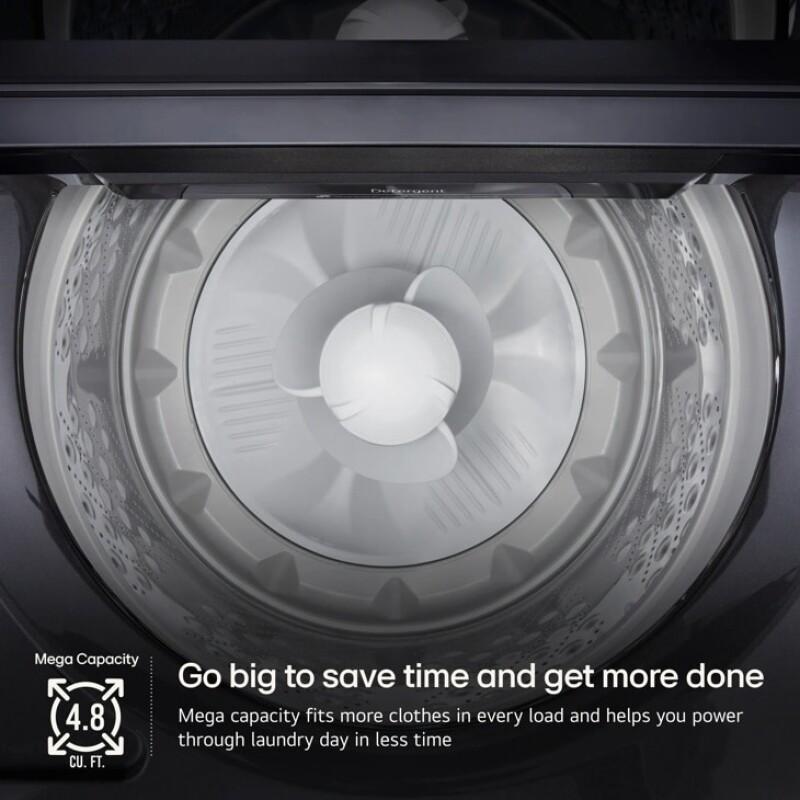 4.8 cu. ft. Mega Capacity Smart Top Load Washer with 4-Way® Agitator, EasyUnload™ & AI Sensing view 12
