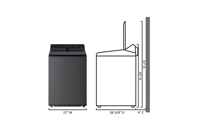4.8 cu. ft. Mega Capacity Smart Top Load Washer with 4-Way® Agitator, EasyUnload™ & AI Sensing view 19