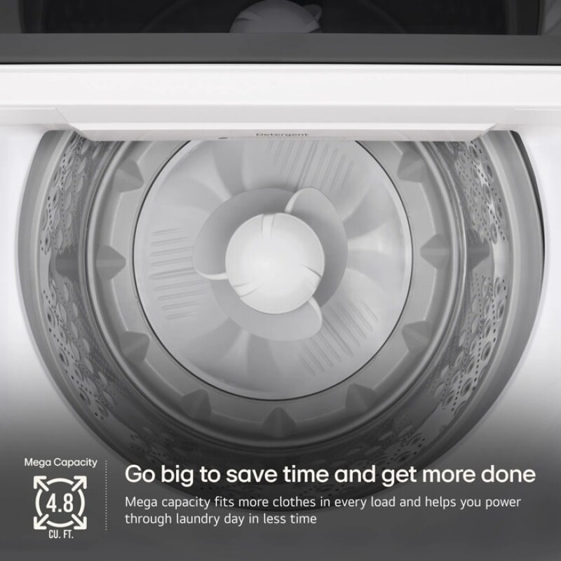 4.8 cu. ft. Mega Capacity Smart Top Load Washer with 4-Way® Agitator, EasyUnload™ & AI Sensing view 12