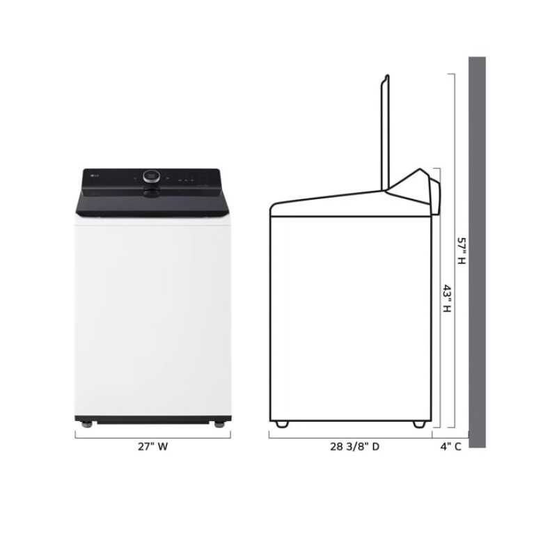 5.5 cu.ft. Mega Capacity Smart Top Load Washer with EasyUnload™, AI Sensing, ezDispense®, Water Faucet & LCD Digital Dial Control. view 25