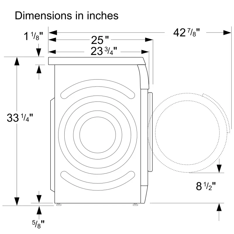 500 Series condenser tumble dryer24'' WTG86401UC