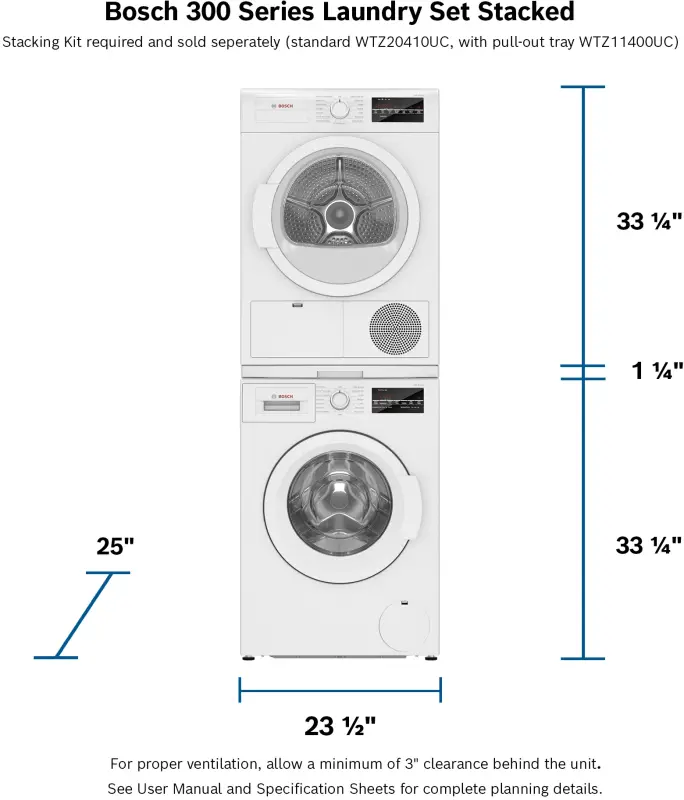 300 Series Compact Condensation Dryer WTG86403UC