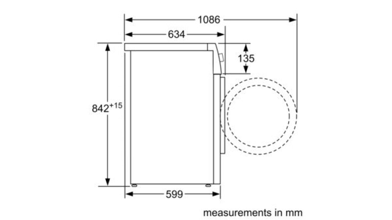 800 Series condenser tumble dryer24'' WTG865H3UC