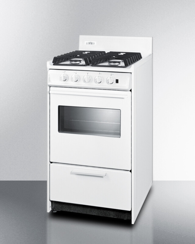 20" Wide Gas Range, Sealed Burners WTM1107ISW