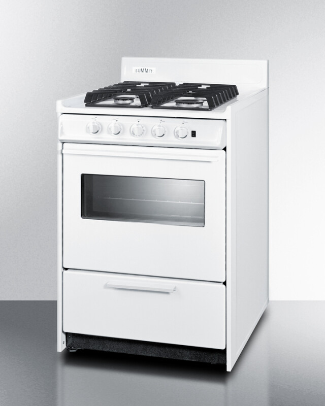 24" Wide Gas Range, Sealed Burners WTM6107ISW