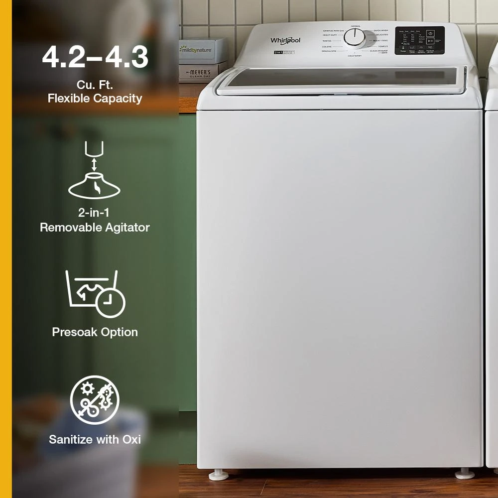 4.2 - 4.3 Cu. Ft. Top Load Washer with 2-in-1 Removable Agitator view 14