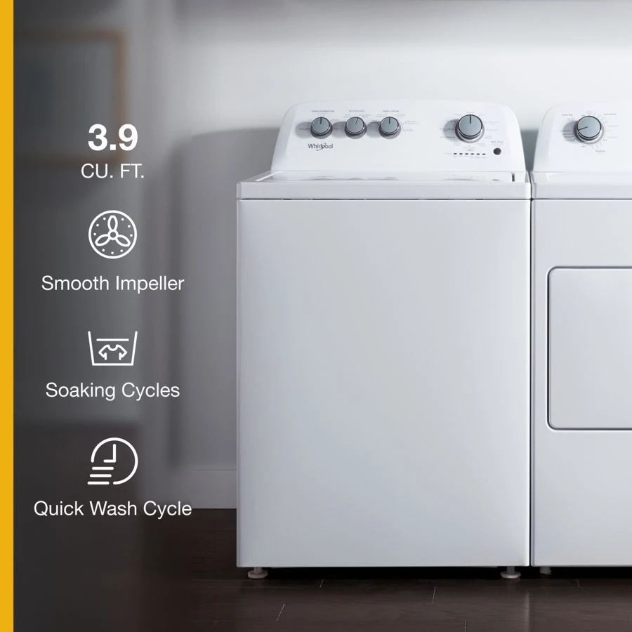 3.9 cu. ft. Top Load Washer with Soaking Cycles, 12 Cycles WTW4850HW