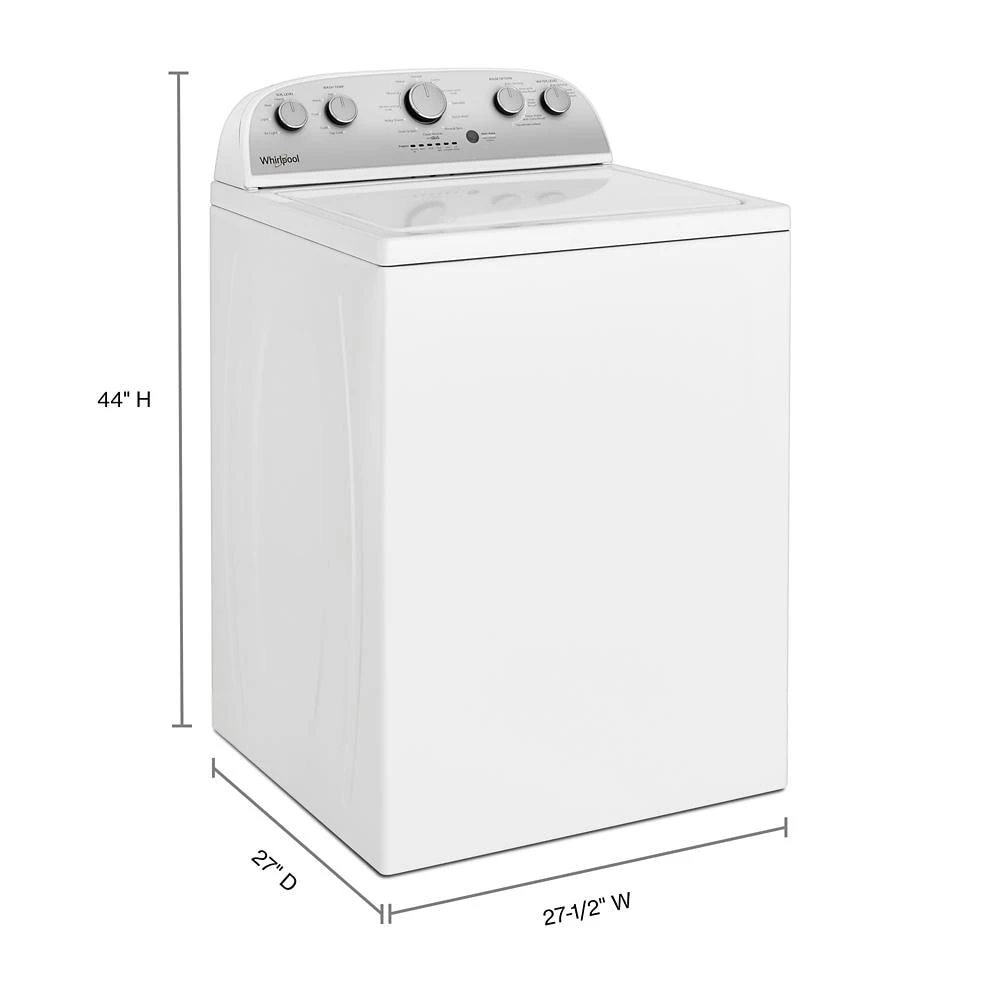 3.9 cu. ft. Top Load Washer with Soaking Cycles, 12 Cycles WTW4950HW
