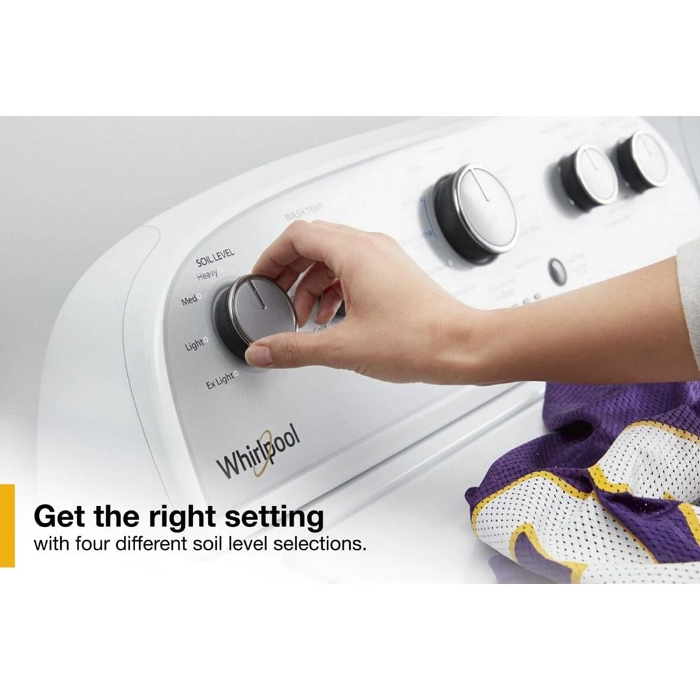 3.9 cu. ft. Top Load Washer with Soaking Cycles, 12 Cycles WTW4950HW