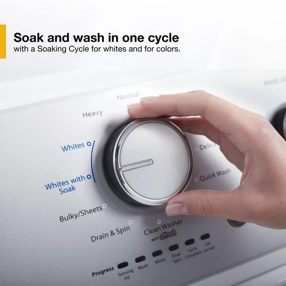 3.9 cu. ft. Top Load Washer with Soaking Cycles, 12 Cycles WTW4950HW