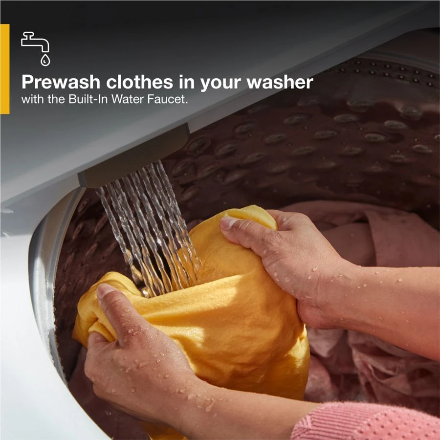 4.6 Cu. Ft. Top Load Impeller Washer with Built-in Faucet WTW5010LW