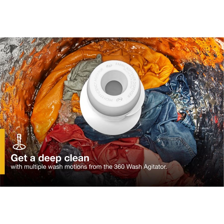 4.5 Cu. Ft. Top Load Agitator Washer with Built-In Faucet WTW5015LW, product image 6 of 13
