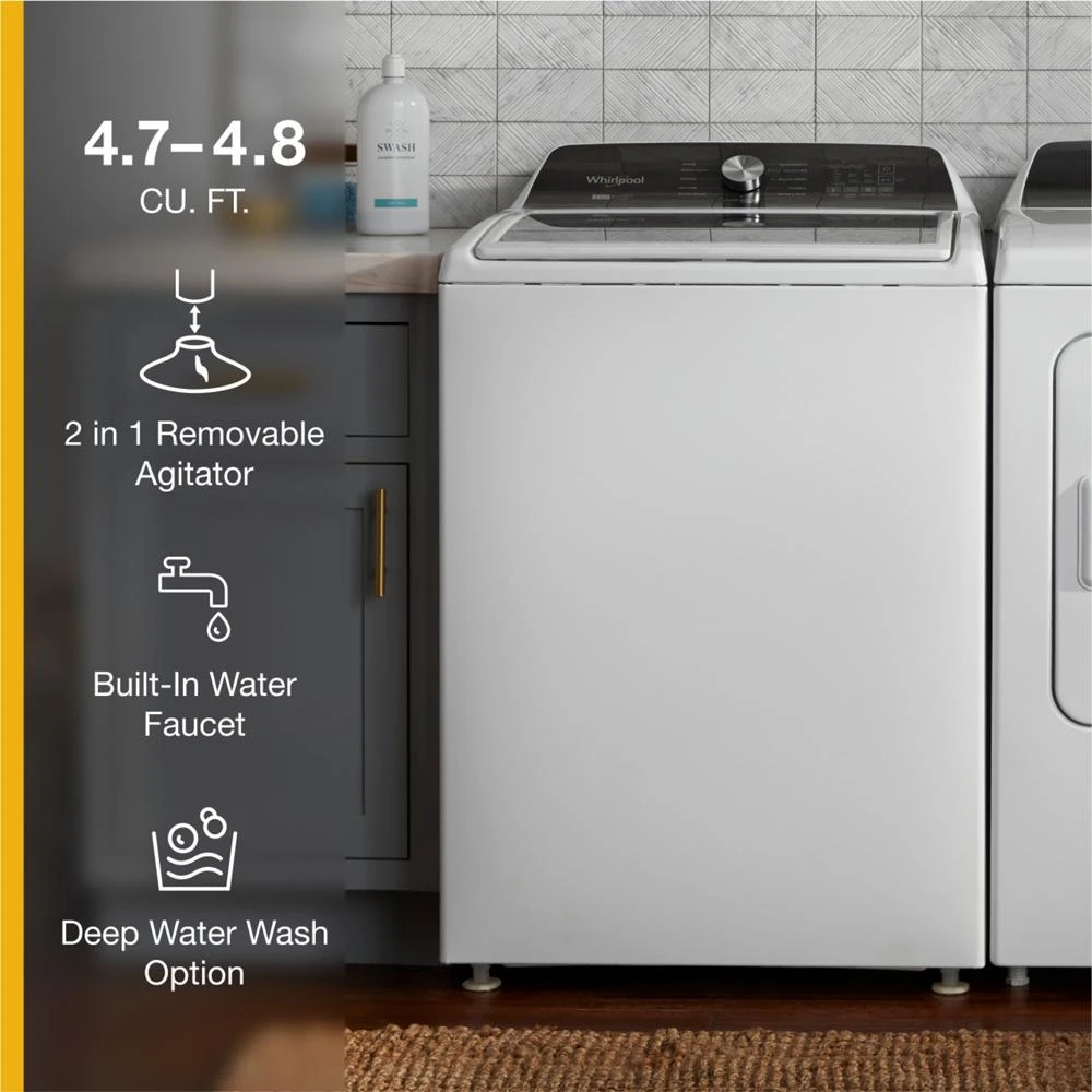 4.7-4.8 Cu. Ft. Top Load Washer with 2 in 1 Removable Agitator view 31