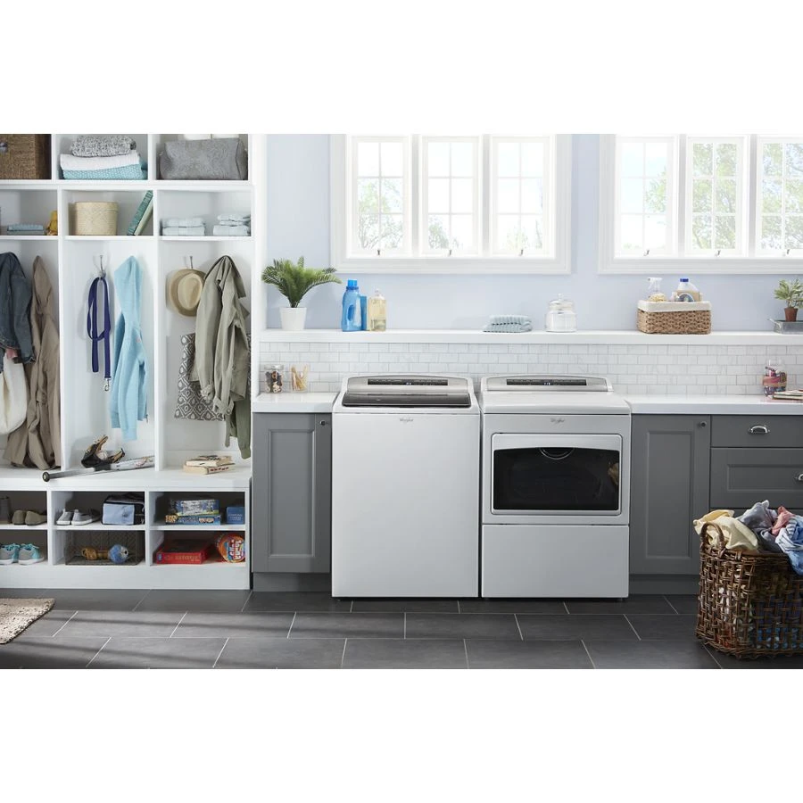 4.8 cu.ft HE Top Load Washer with Built-In Water Faucet, Intuitive Touch Controls WTW7500GW