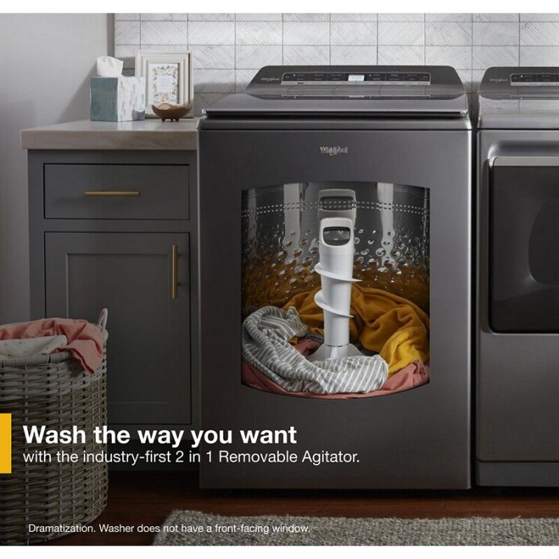 5.2 - 5.3 cu. ft. Top Load Washer with 2 in 1 Removable Agitator. WTW8127LC