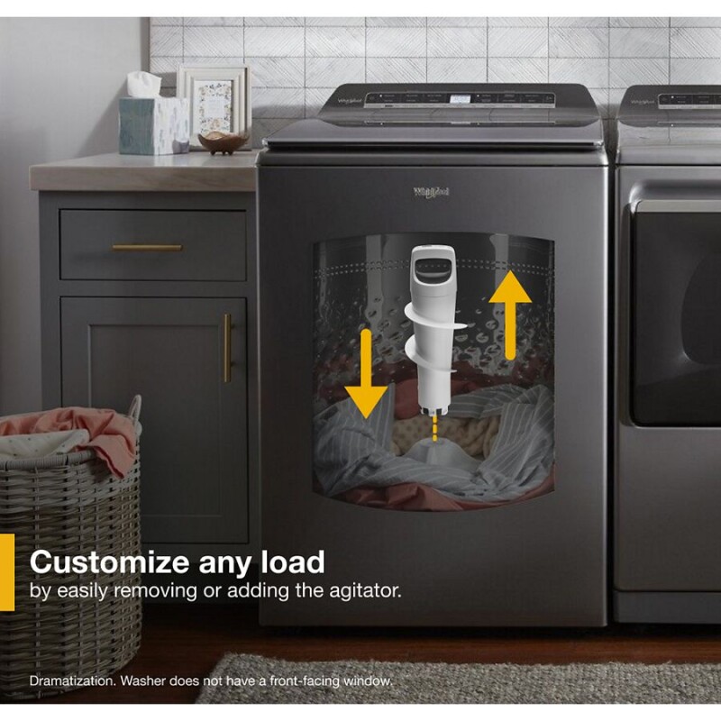 5.2 - 5.3 cu. ft. Top Load Washer with 2 in 1 Removable Agitator. WTW8127LC
