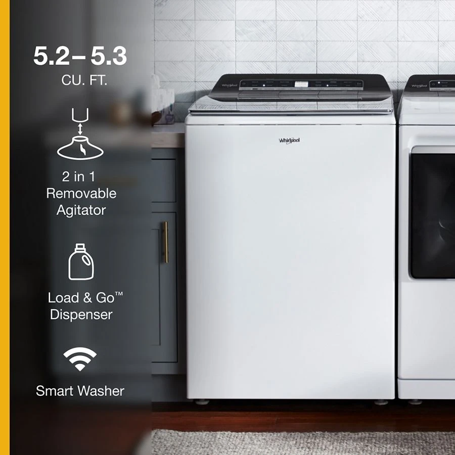 5.2 - 5.3 cu. ft. Top Load Washer with 2 in 1 Removable Agitator view 4