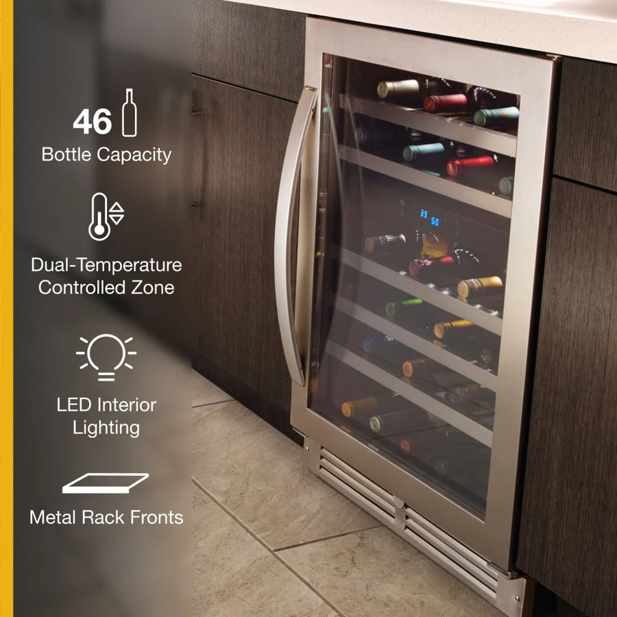 24-inch Wide Undercounter Wine Center with 46-Bottle Wine Storage view 8